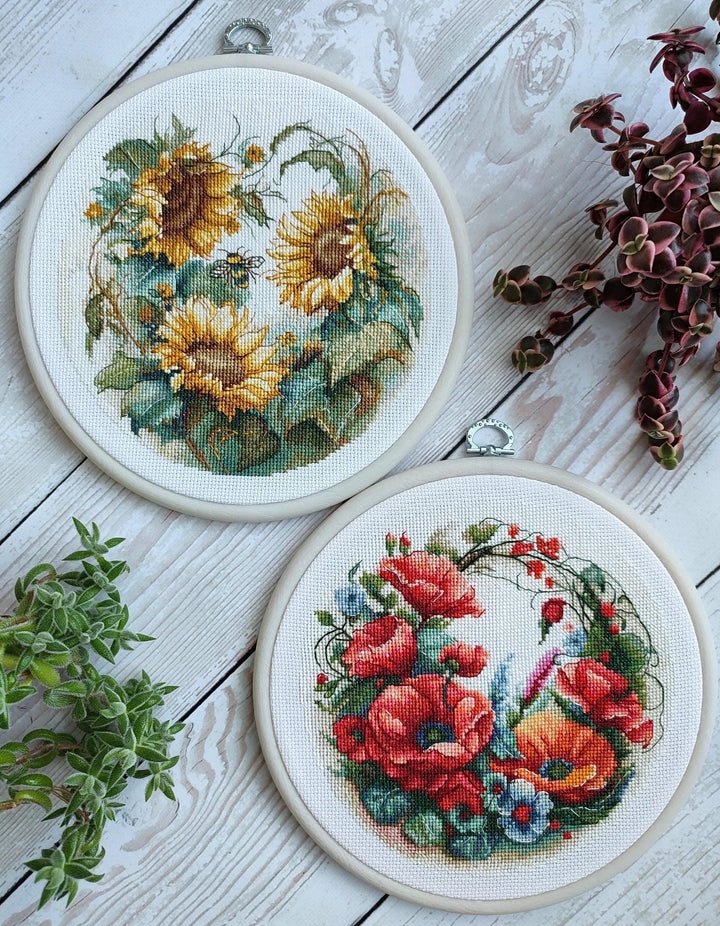 Composition With Poppies BC209l Counted Cross-Stitch Kit