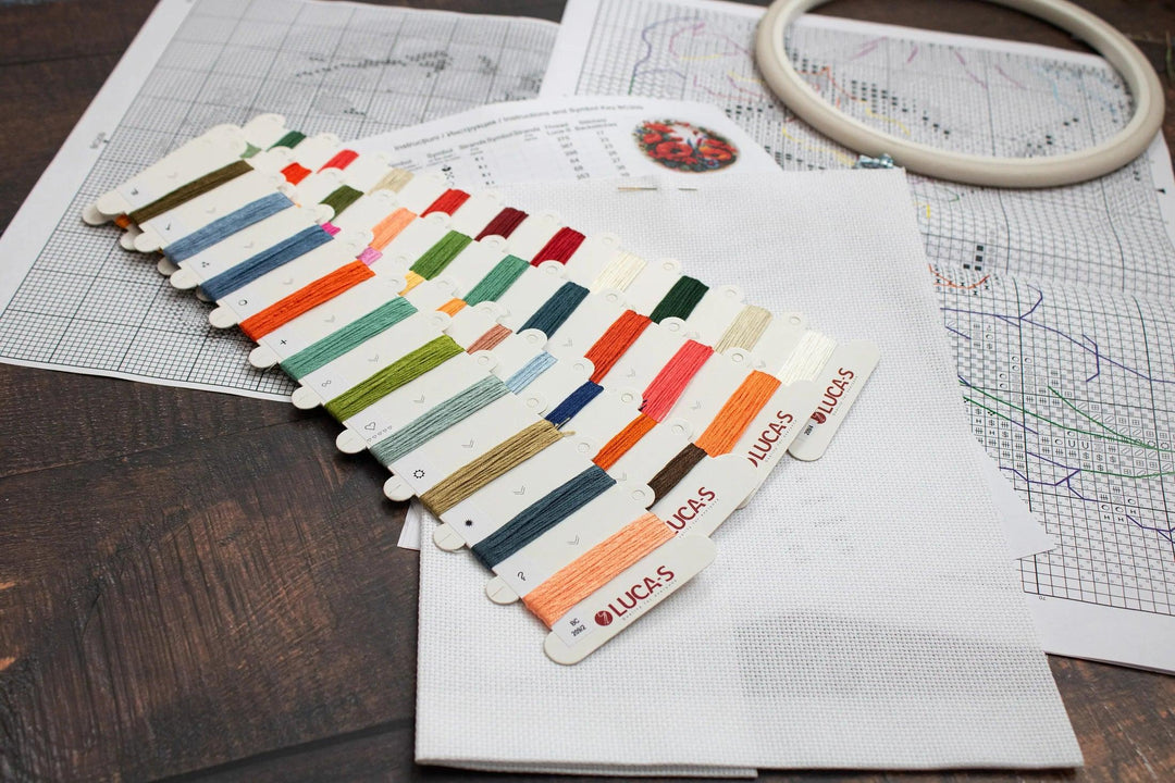 Composition With Poppies BC209l Counted Cross-Stitch Kit