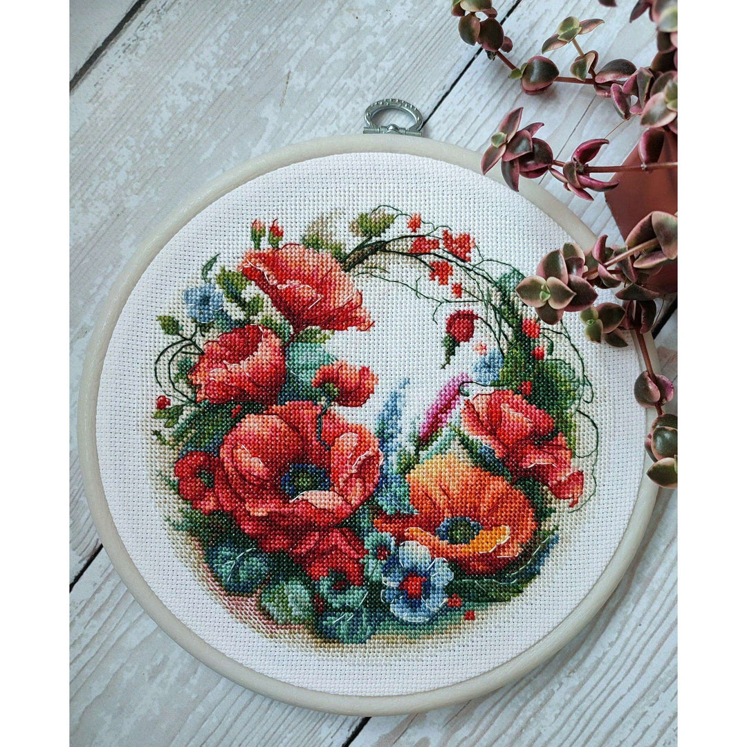 Composition With Poppies BC209l Counted Cross-Stitch Kit