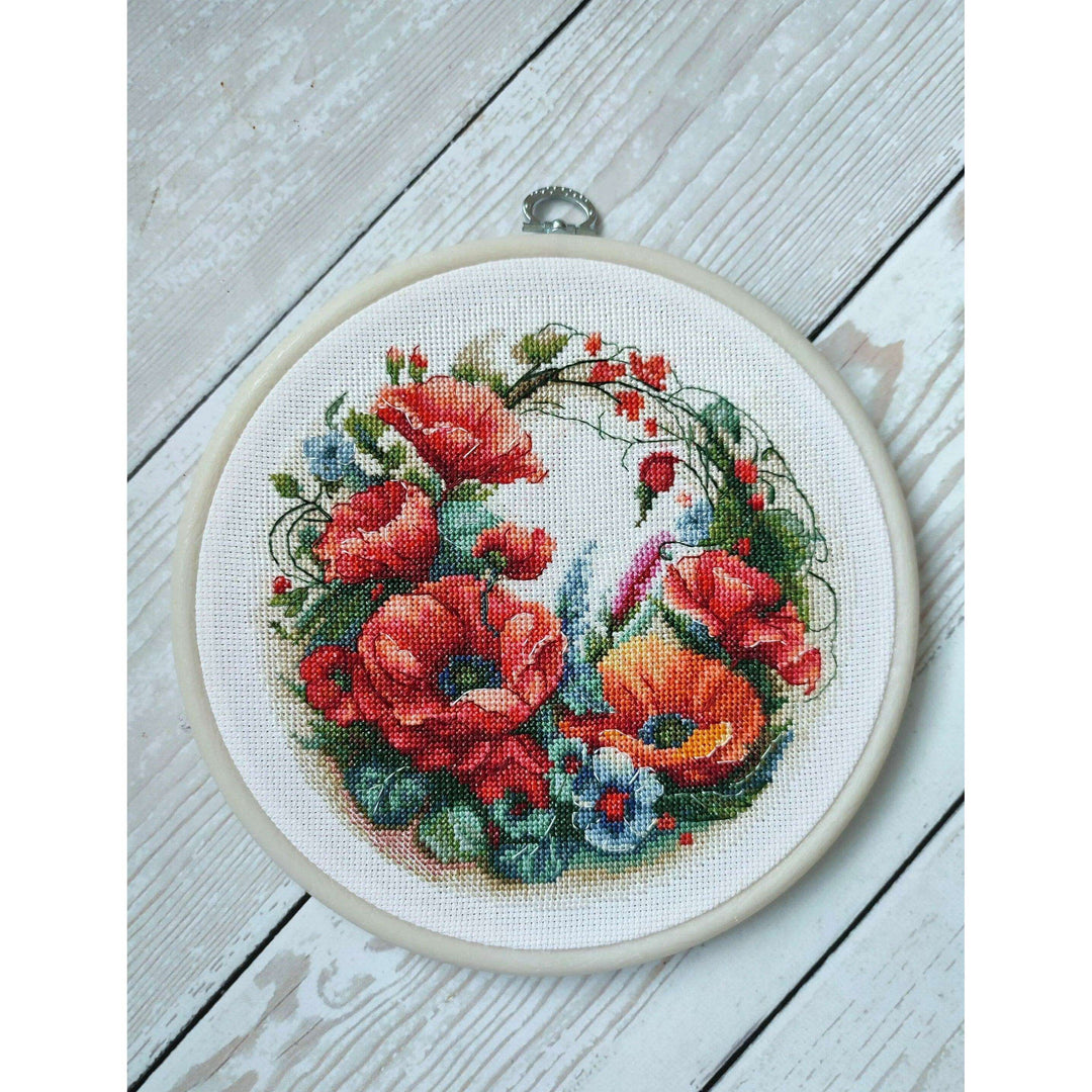 Composition With Poppies BC209l Counted Cross-Stitch Kit