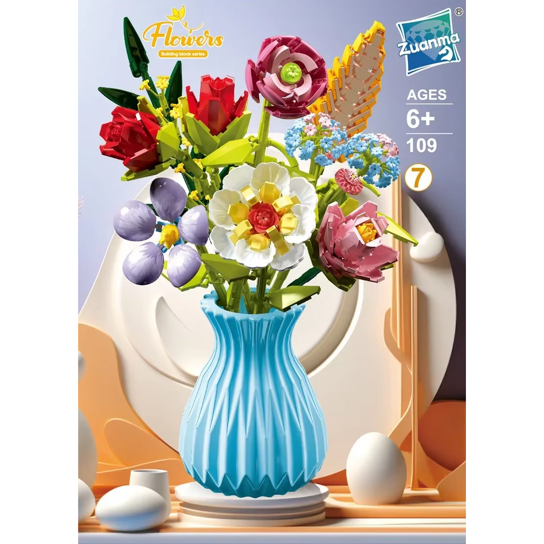 Constructor flower bouquet in a vase F07M9-7(109)