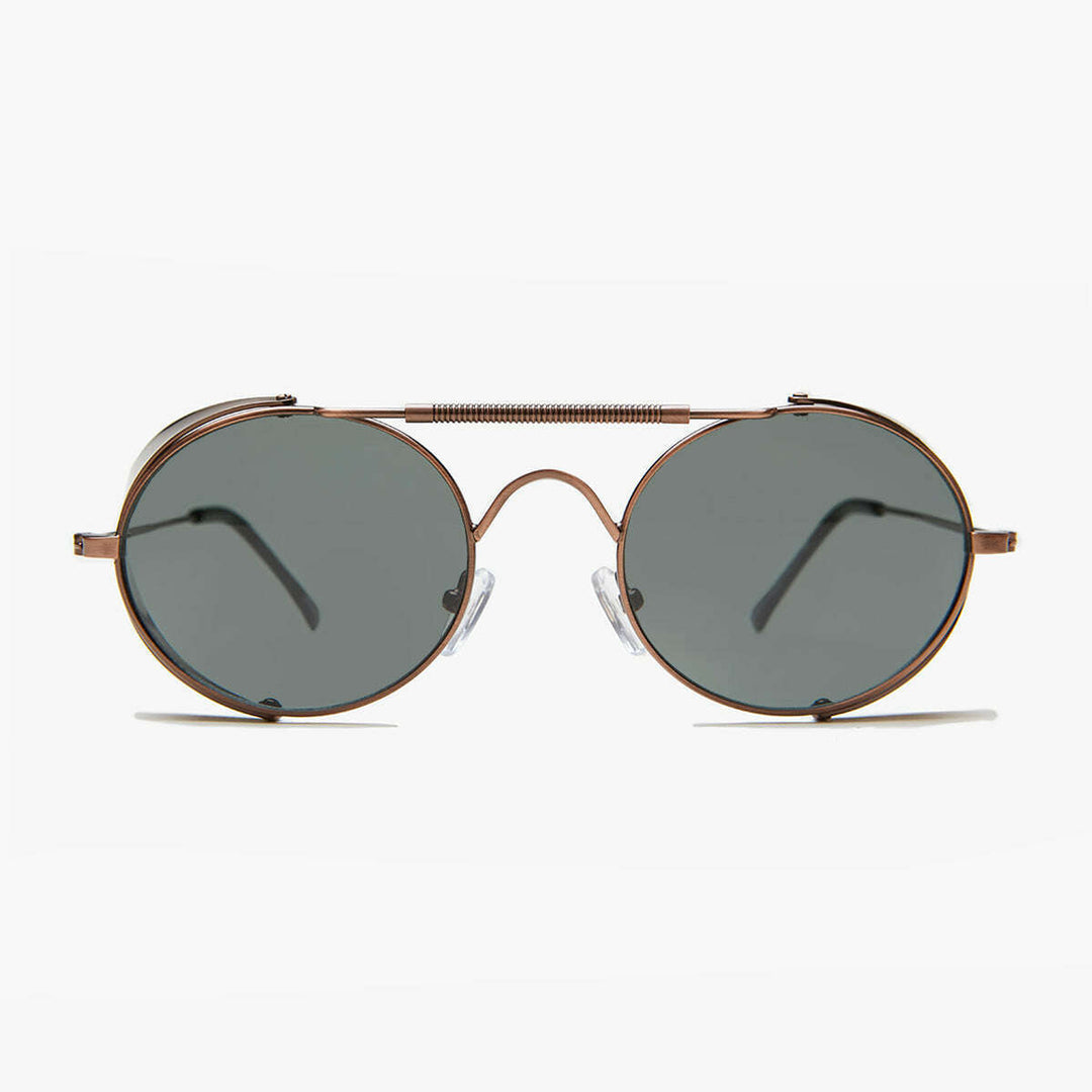 Copper Steampunk Sunglass with Folding Side Shields - Bram 5