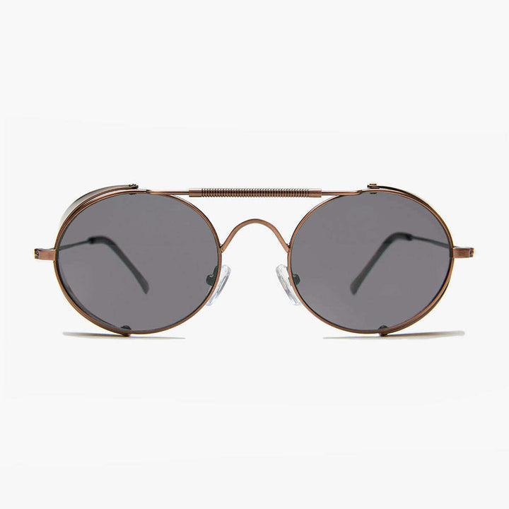 Copper Steampunk Sunglass with Folding Side Shields - Bram 5