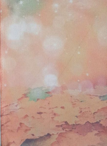 Autumn Glow Designer Printed AIDA Fabric. Canvas for embroidery with an applied background  KF-1103A