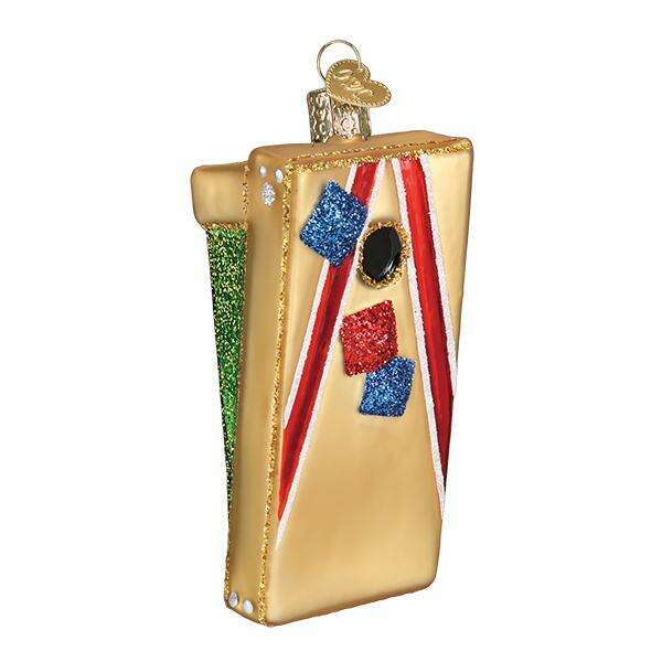 Old World Christmas Corn Hole Game Blown Glass Ornament