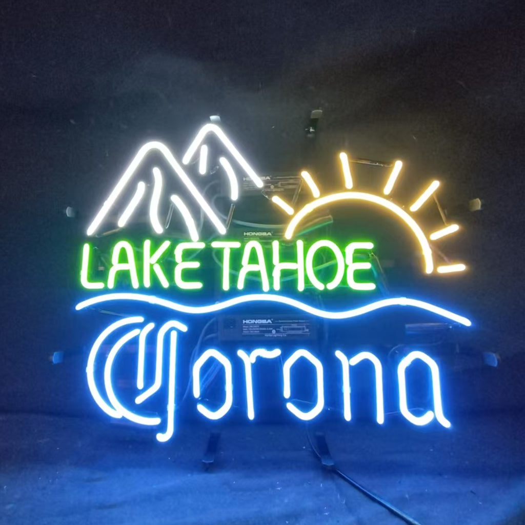 Lake Tahoe Corona Extra Sunrise Mountain Neon Signs Light