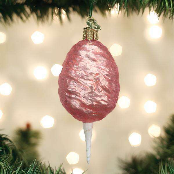 Old World Christmas Cotton Candy Blown Glass Ornament