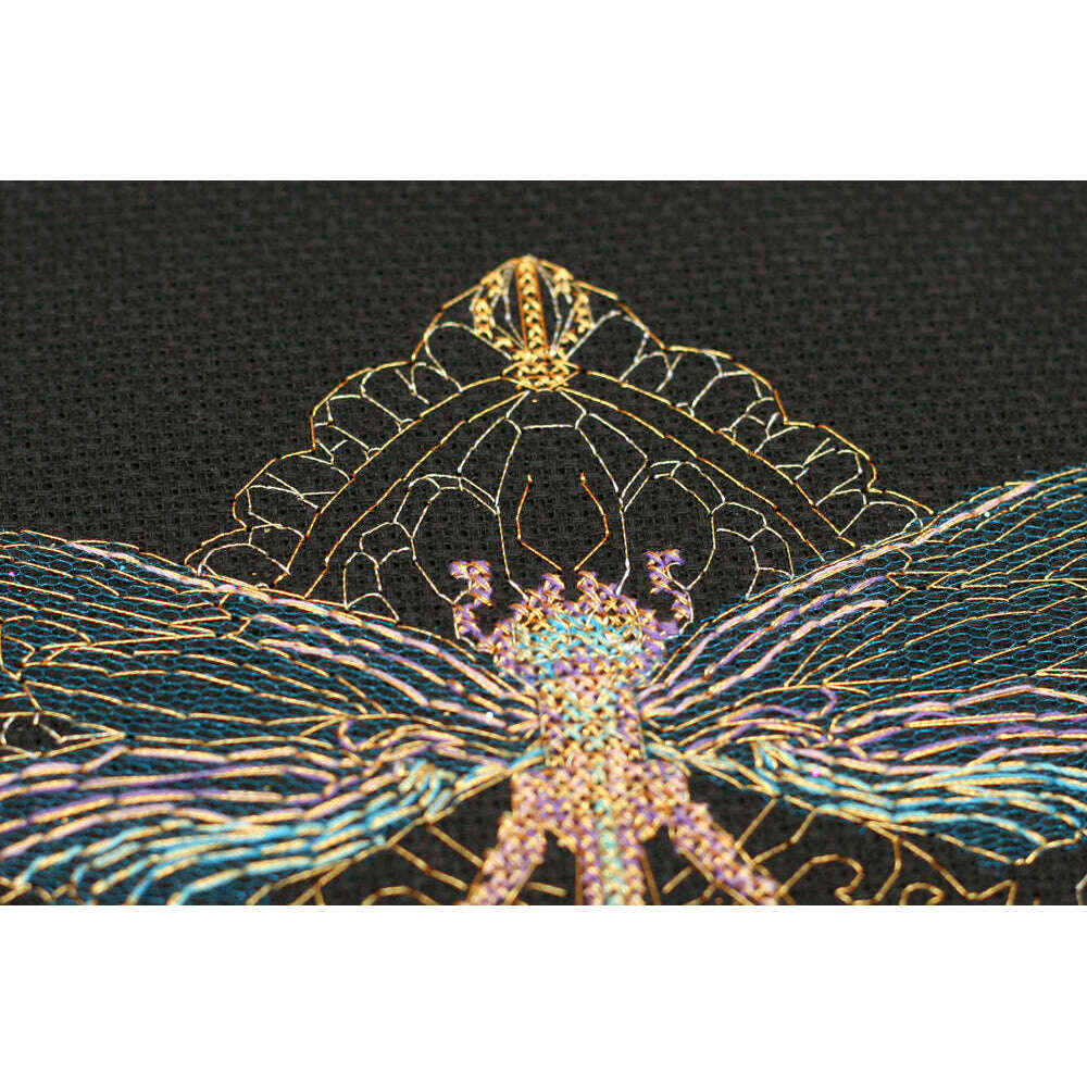 Counted Cross stitch kit - Golden dragonfly AH-069