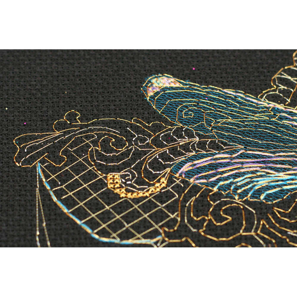 Counted Cross stitch kit - Golden dragonfly AH-069
