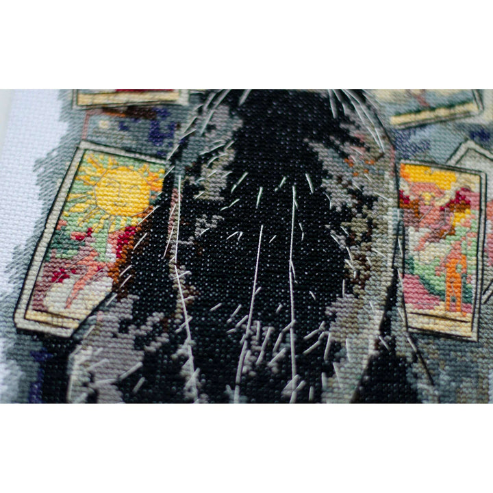 Counted Cross stitch kit - Premonition. Black Cat