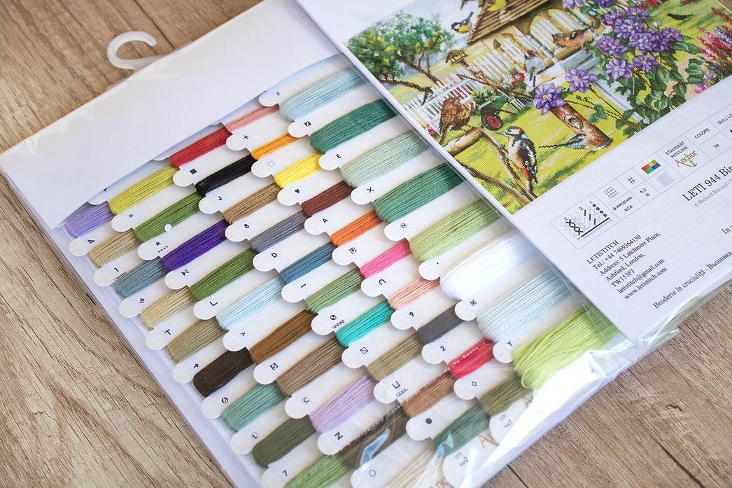 Counted Cross Stitch Kit Bird table  Leti944