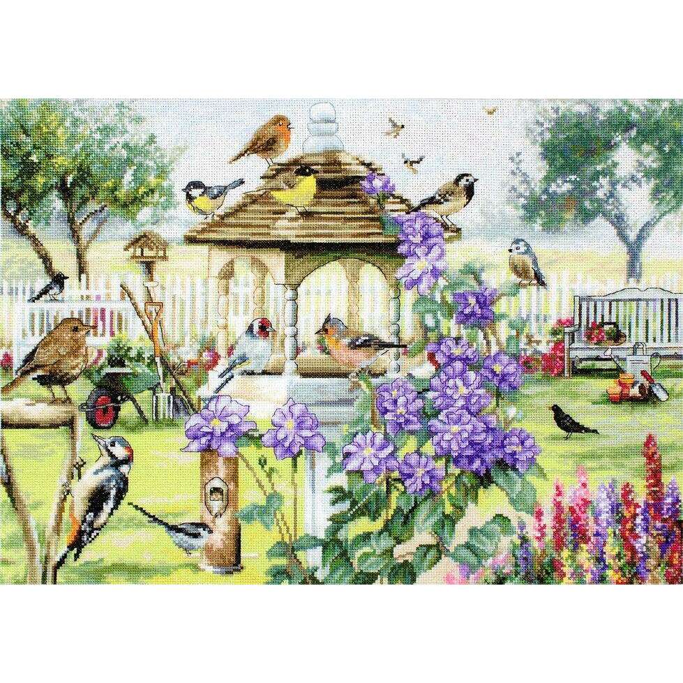 Counted Cross Stitch Kit Bird table  Leti944