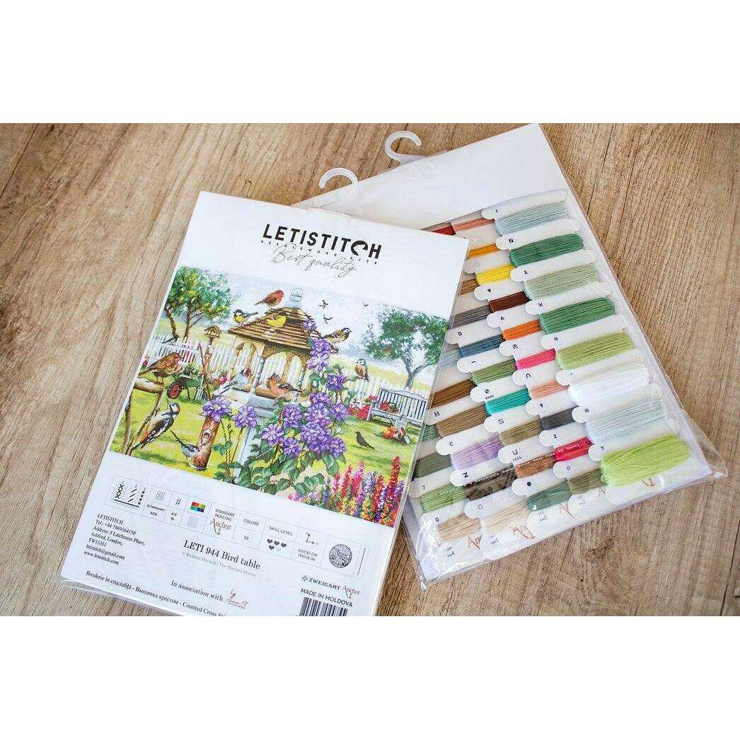 Counted Cross Stitch Kit Bird table  Leti944