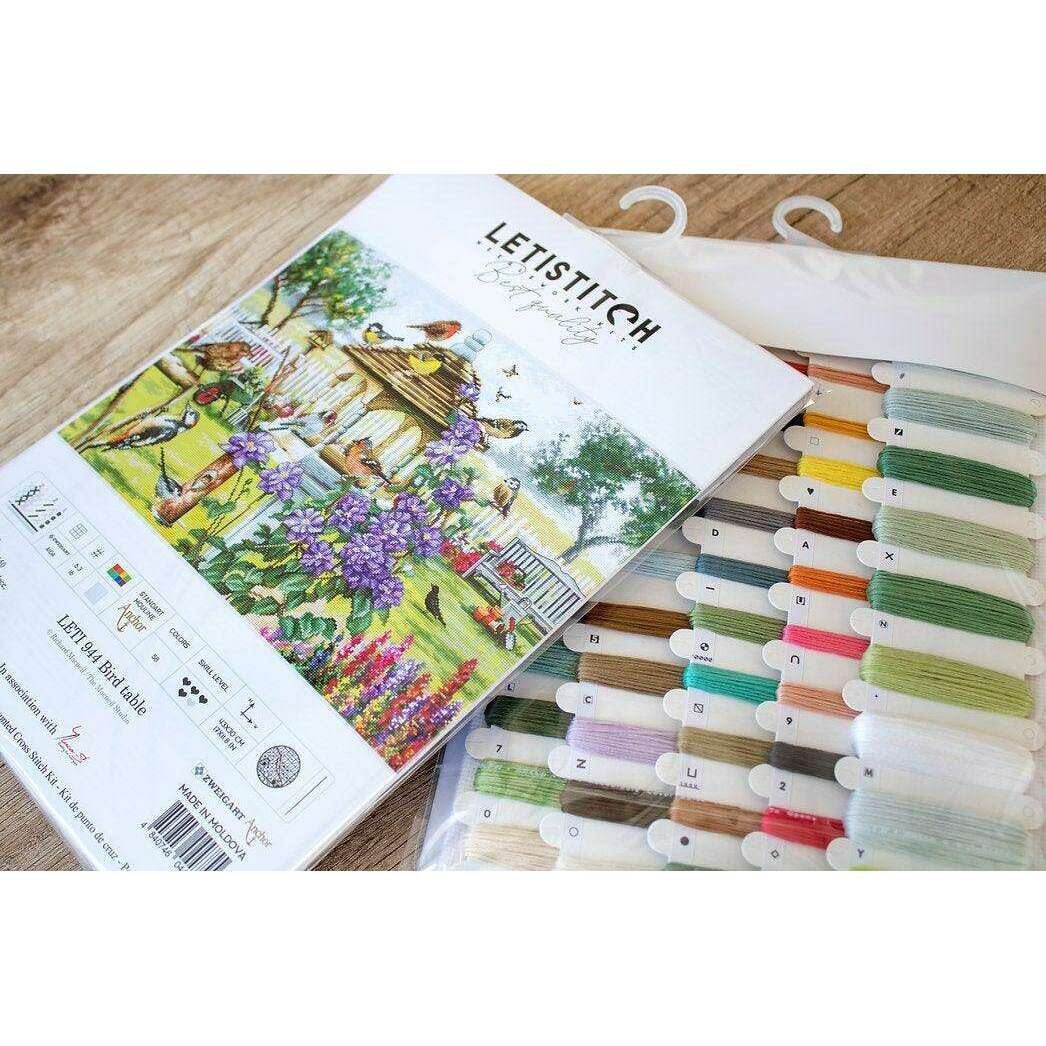 Counted Cross Stitch Kit Bird table  Leti944