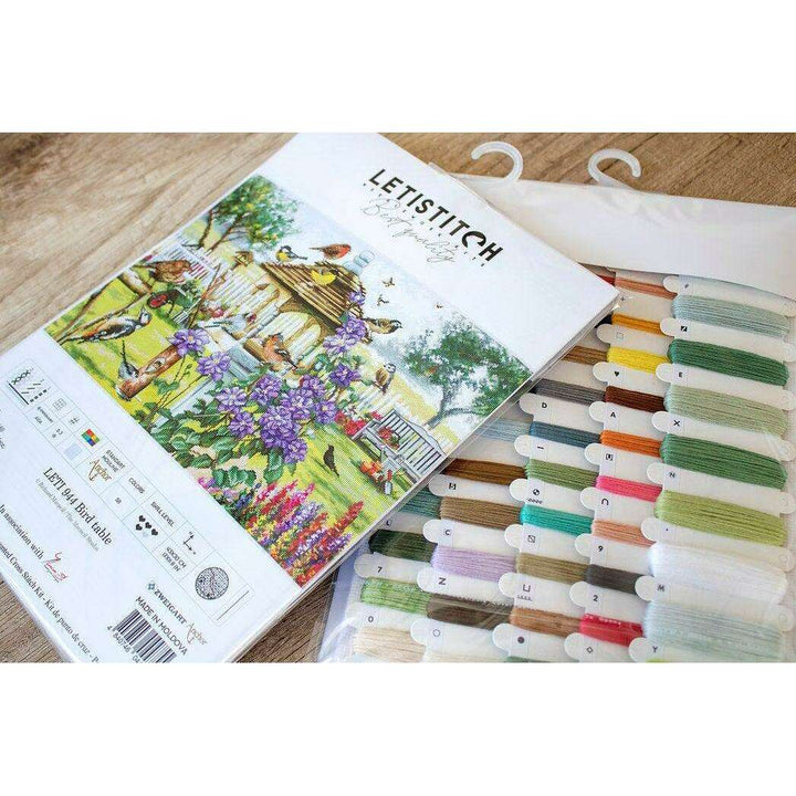 Counted Cross Stitch Kit Bird table  Leti944