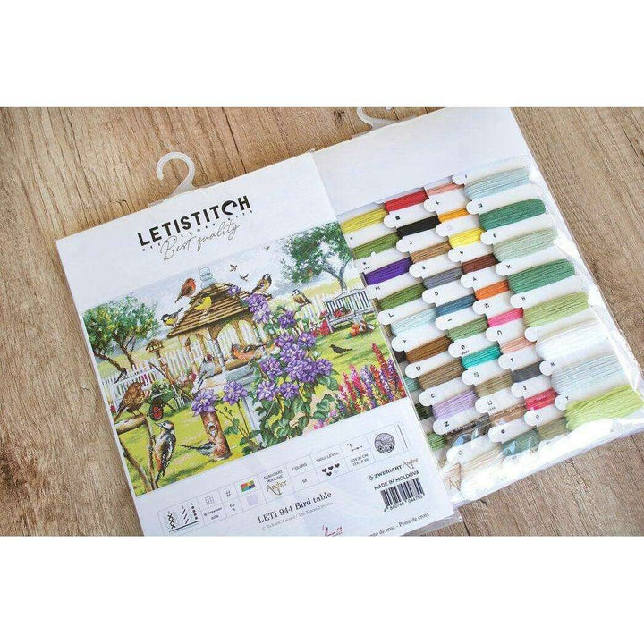 Counted Cross Stitch Kit Bird table  Leti944