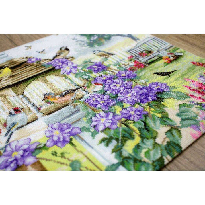 Counted Cross Stitch Kit Bird table  Leti944