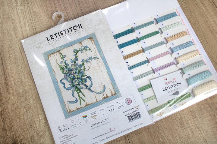 Counted Cross Stitch Kit BLUE I Leti974