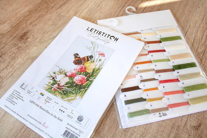 Counted Cross Stitch Kit Butterflies in the field Leti938