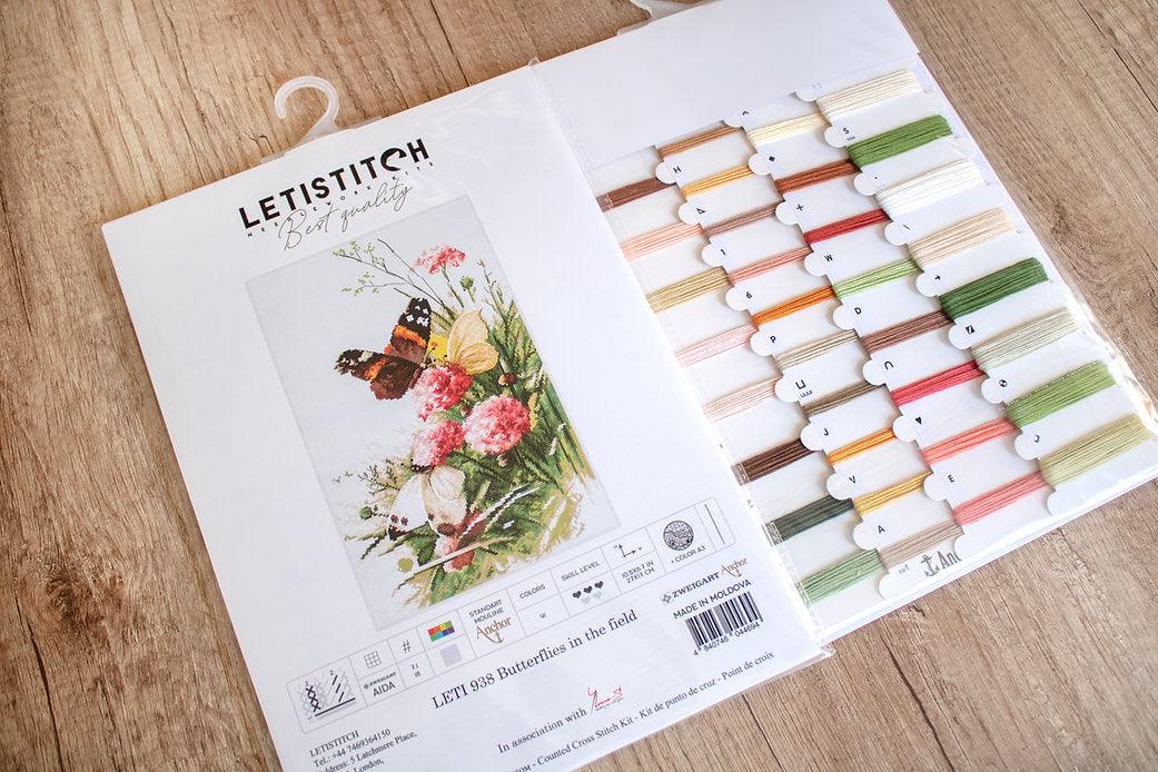 Counted Cross Stitch Kit Butterflies in the field Leti938