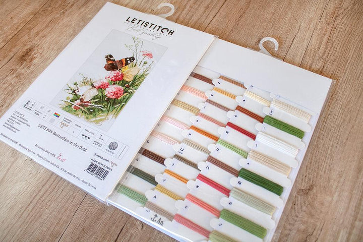 Counted Cross Stitch Kit Butterflies in the field Leti938