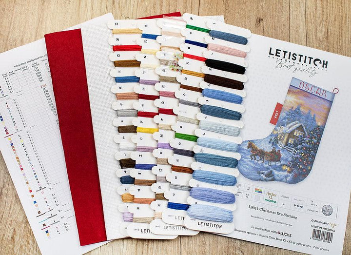 Counted Cross Stitch Kit Christmas Eve Stocking L8011