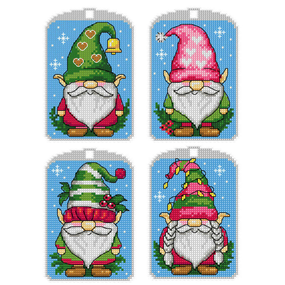 Counted Cross-Stitch Kit Christmas Gnomes 212CS