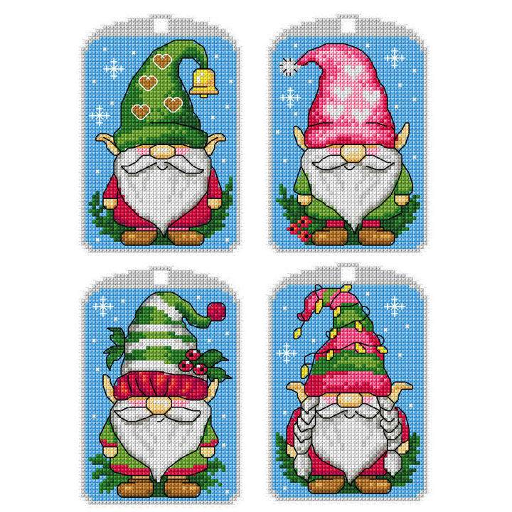 Counted Cross-Stitch Kit Christmas Gnomes 212CS