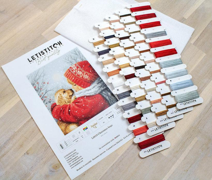 Counted Cross Stitch Kit Christmas hugs L8019