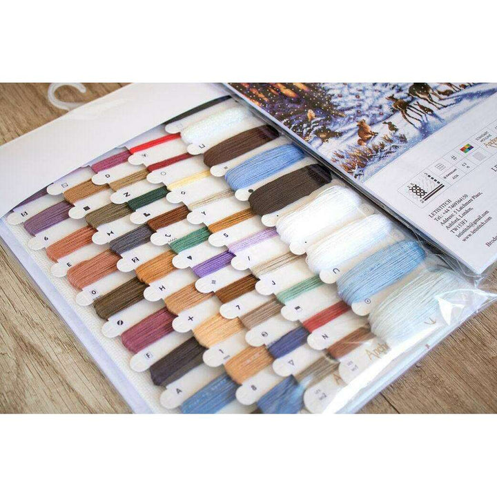 Counted Cross Stitch Kit Christmas Wood Leti947