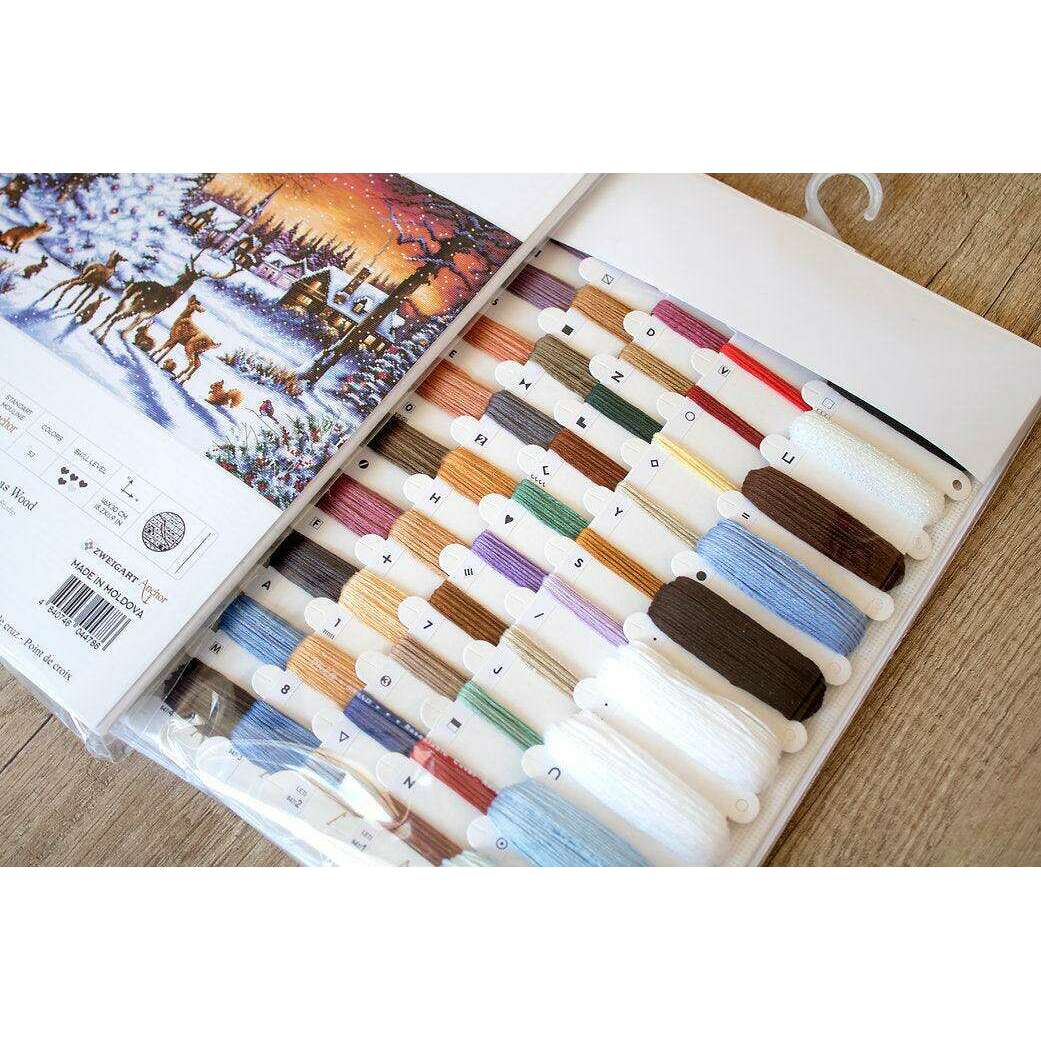 Counted Cross Stitch Kit Christmas Wood Leti947