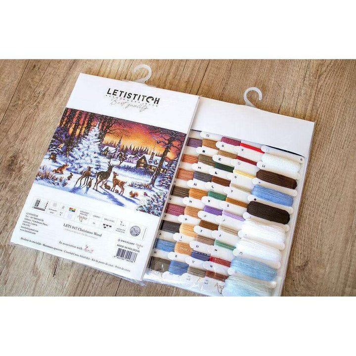 Counted Cross Stitch Kit Christmas Wood Leti947