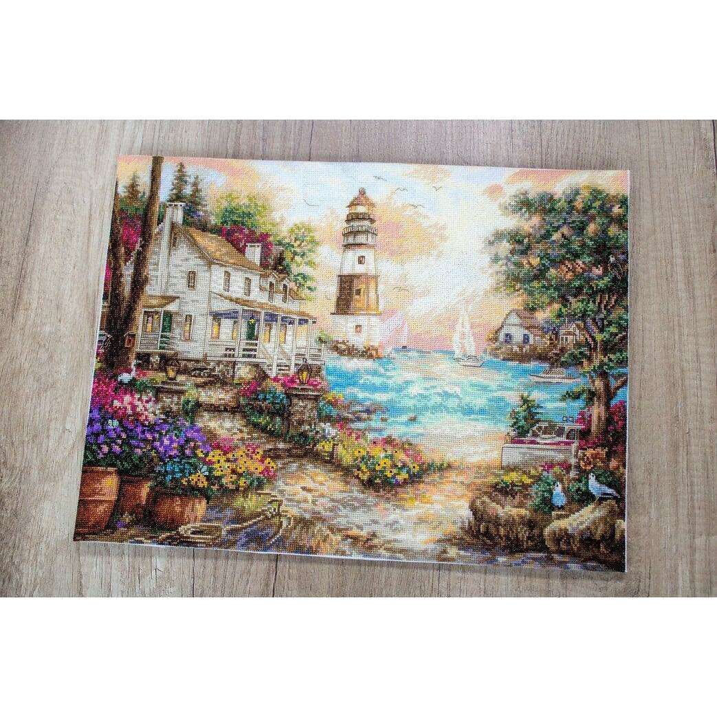 Counted Cross Stitch Kit Cottage by the sea Leti962