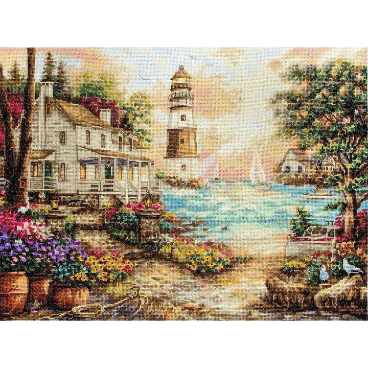 Counted Cross Stitch Kit Cottage by the sea Leti962