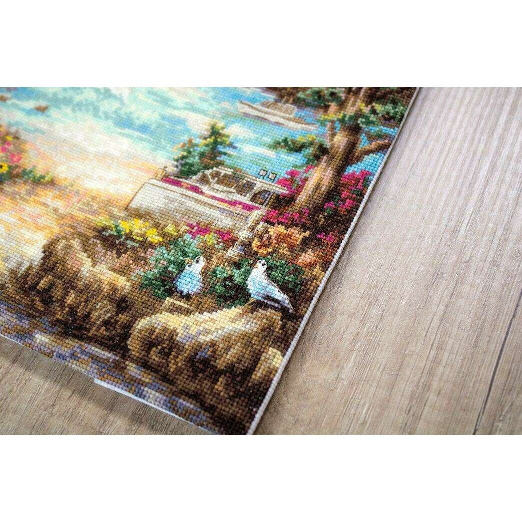 Counted Cross Stitch Kit Cottage by the sea Leti962