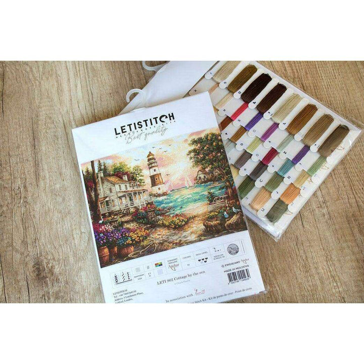 Counted Cross Stitch Kit Cottage by the sea Leti962