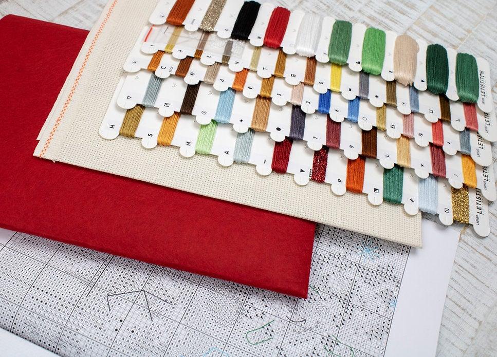 Counted Cross Stitch Kit Cozy Christmas Stocking L8010