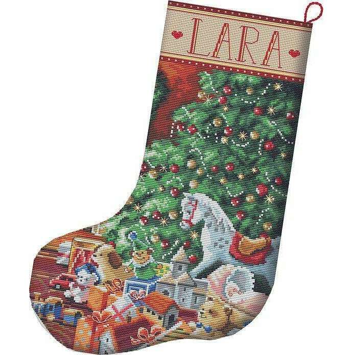 Counted Cross Stitch Kit Cozy Christmas Stocking L8010