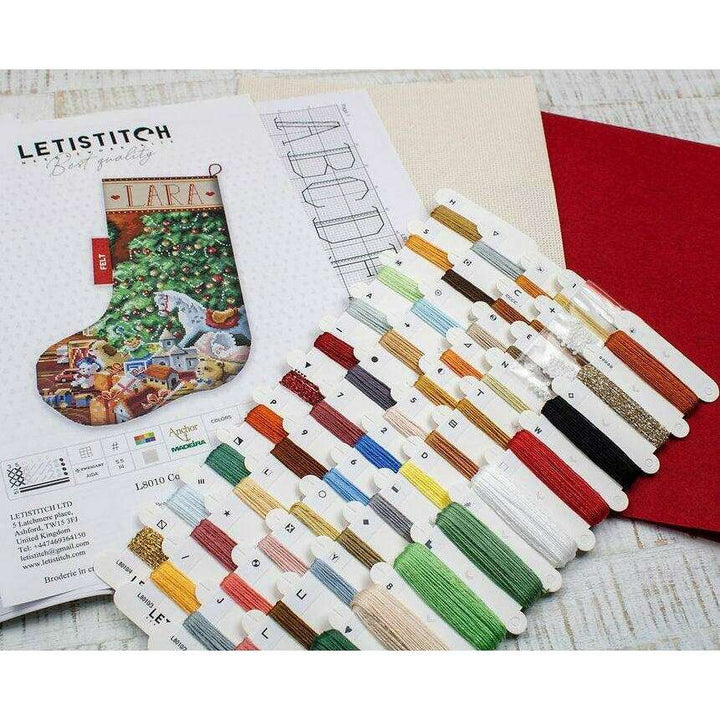 Counted Cross Stitch Kit Cozy Christmas Stocking L8010