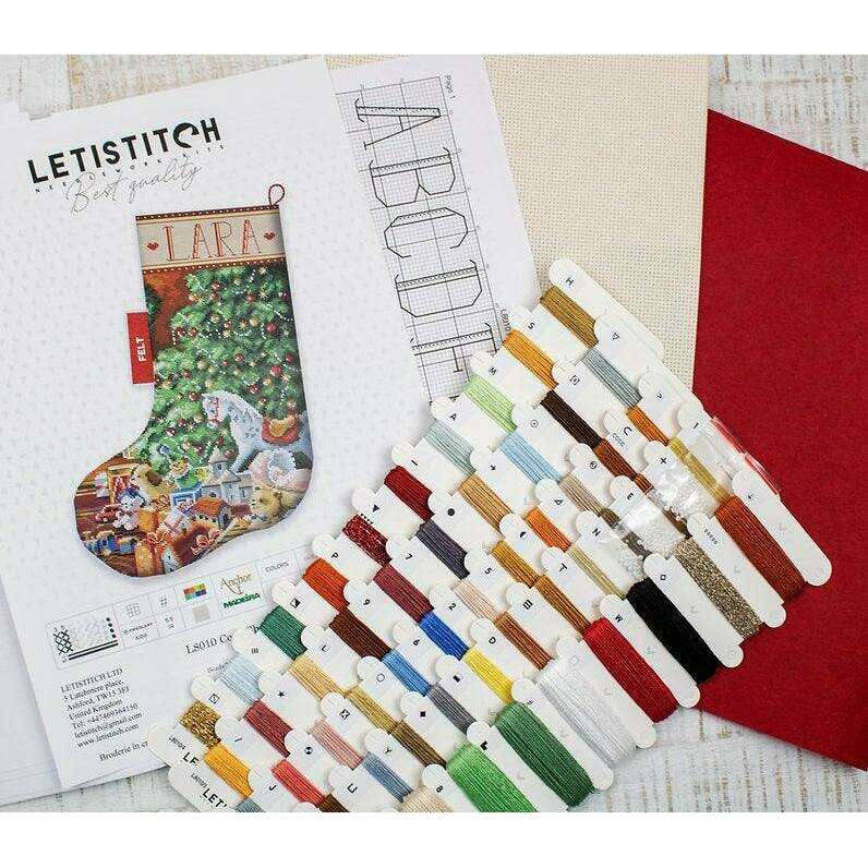 Counted Cross Stitch Kit Cozy Christmas Stocking L8010