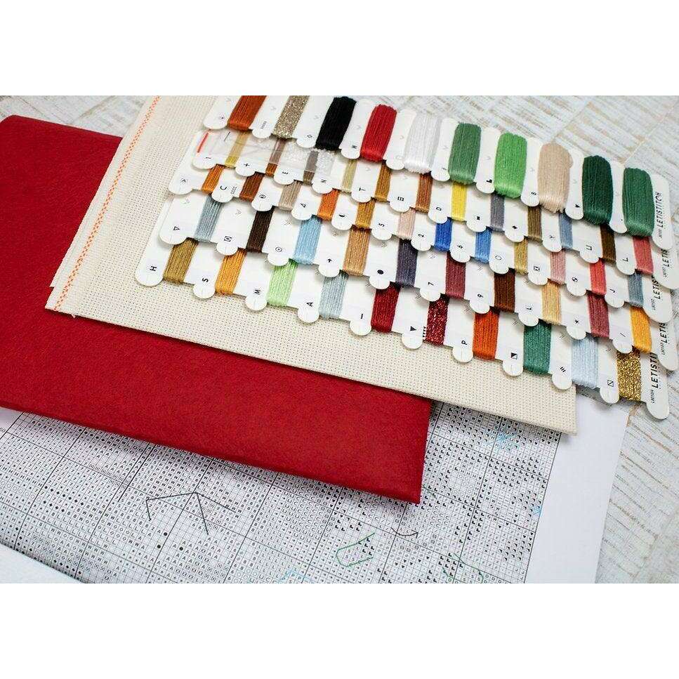Counted Cross Stitch Kit Cozy Christmas Stocking L8010