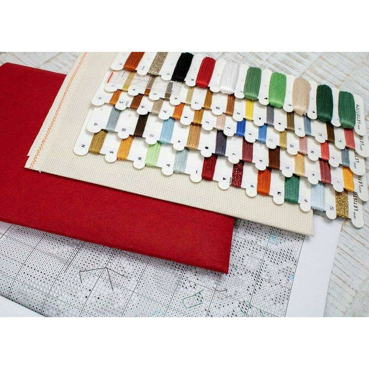 Counted Cross Stitch Kit Cozy Christmas Stocking L8010