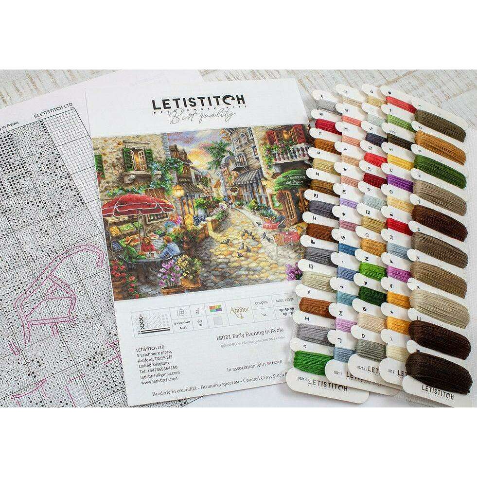 Counted Cross Stitch Kit Early Evening in Avola L8021