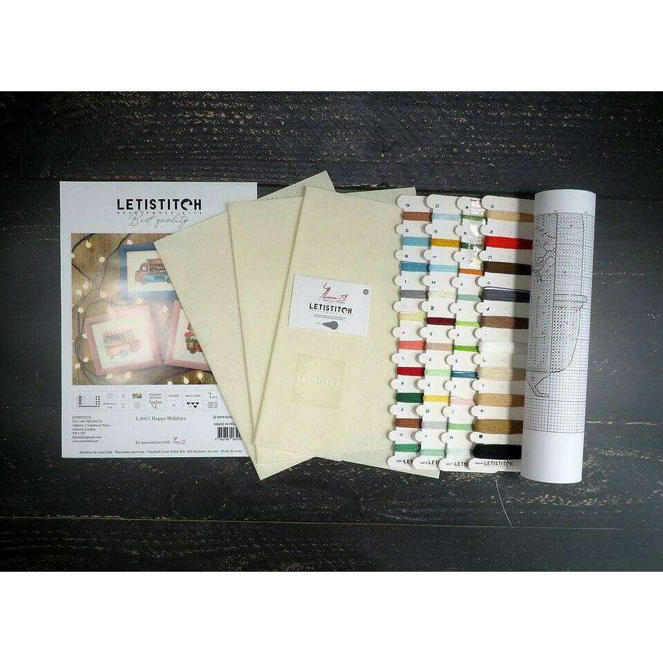 Counted Cross Stitch Kit Happy Holidays L8001