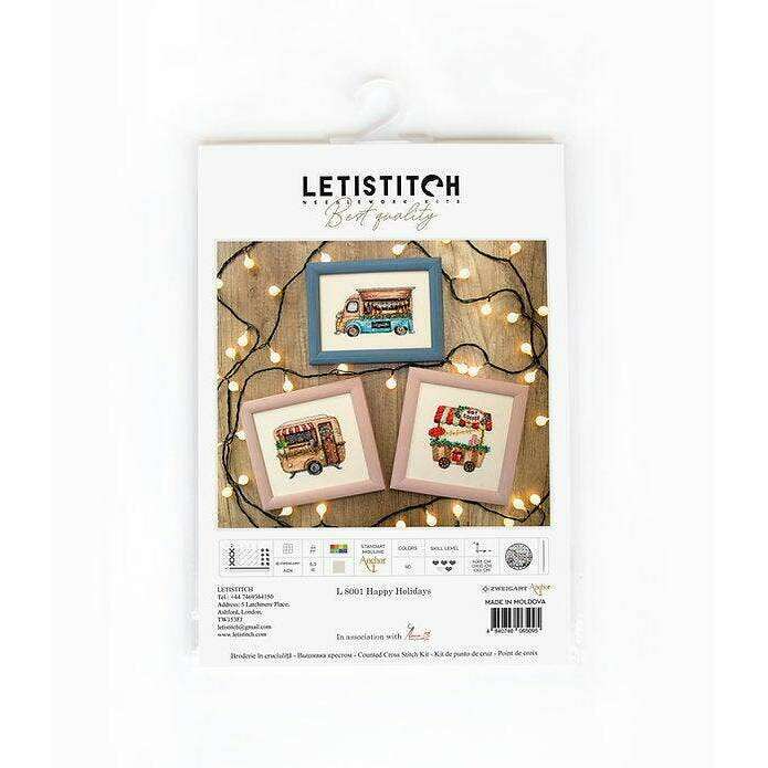Counted Cross Stitch Kit Happy Holidays L8001