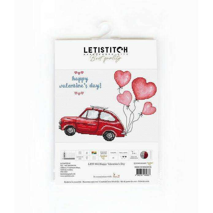 Counted Cross Stitch Kit Happy Valentine's Day Leti983