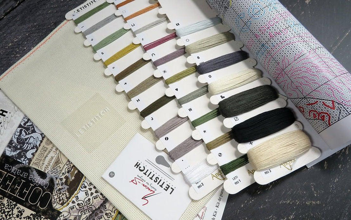 Counted Cross Stitch Kit Lion Coffee B Leti993