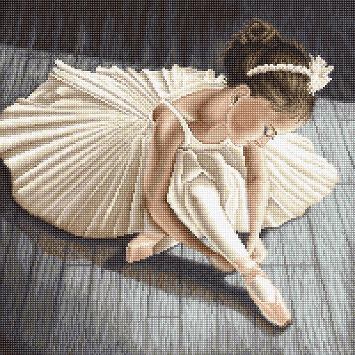 Counted Cross Stitch Kit Little Ballerina Girl L8037