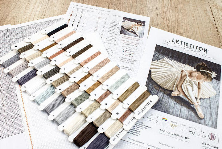 Counted Cross Stitch Kit Little Ballerina Girl L8037