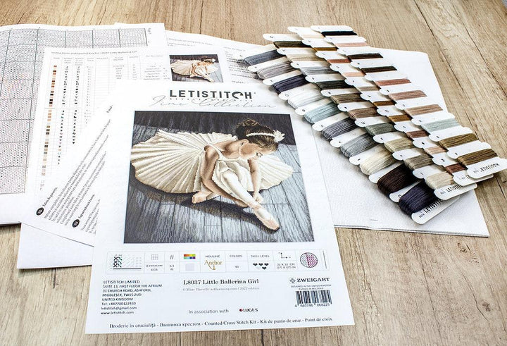 Counted Cross Stitch Kit Little Ballerina Girl L8037